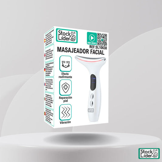 Massajador Facial Rejuvenescedor com Terapia de Luz e Vibração Suave
