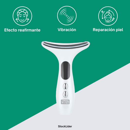 Massajador Facial Rejuvenescedor com Terapia de Luz e Vibração Suave