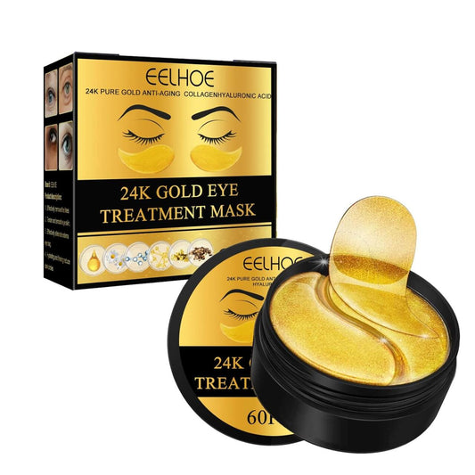 EELHOE Patches de Ouro 24K para Olhos – 60 Unidades ✨👁️