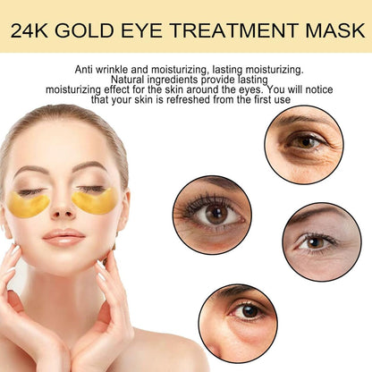EELHOE Patches de Ouro 24K para Olhos – 60 Unidades ✨👁️