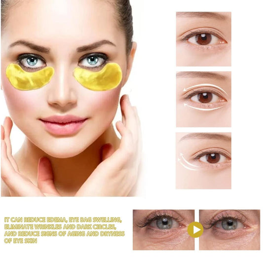 EELHOE Patches de Ouro 24K para Olhos – 60 Unidades ✨👁️